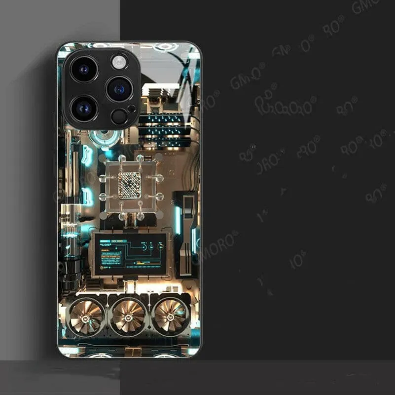 Trendy Circuit Board Design Apple Iphone Cases with Steampunk Flair