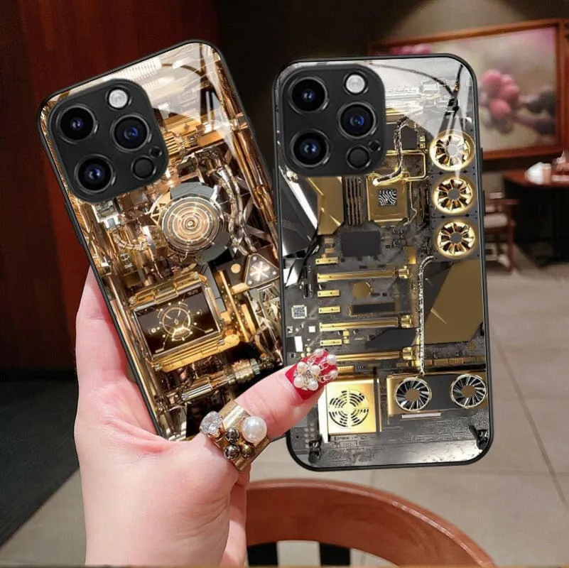 Trendy Circuit Board Design Apple Iphone Cases with Steampunk Flair