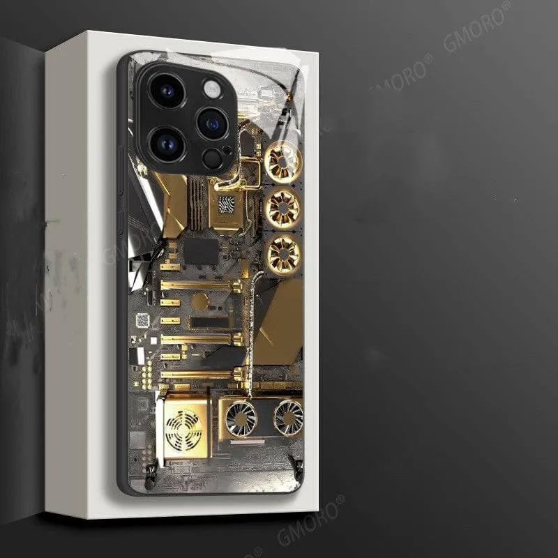 Trendy Circuit Board Design Apple Iphone Cases with Steampunk Flair