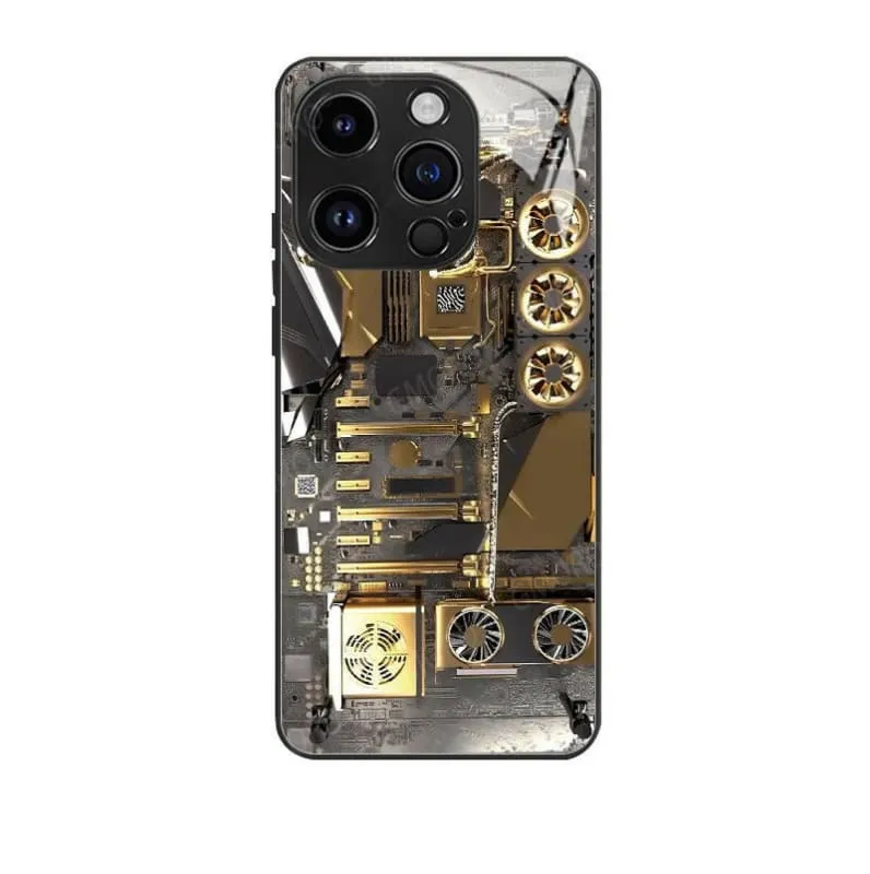 Trendy Circuit Board Design Apple Iphone Cases with Steampunk Flair