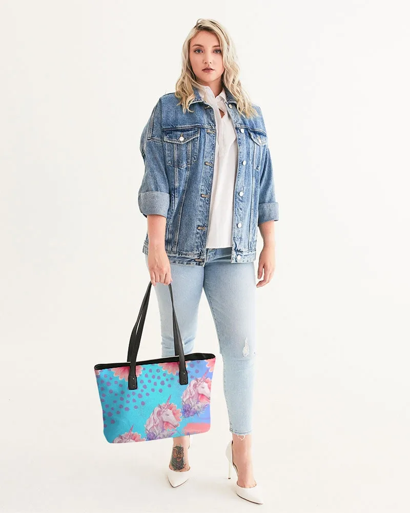 Unicorn Flowers Tote Bag