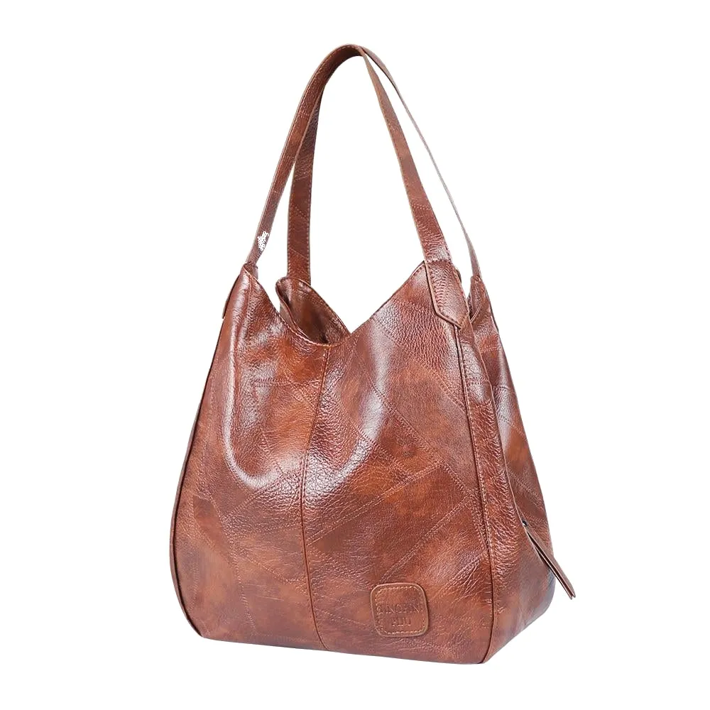 Vintage Luxury Women's Large Leather Handbags