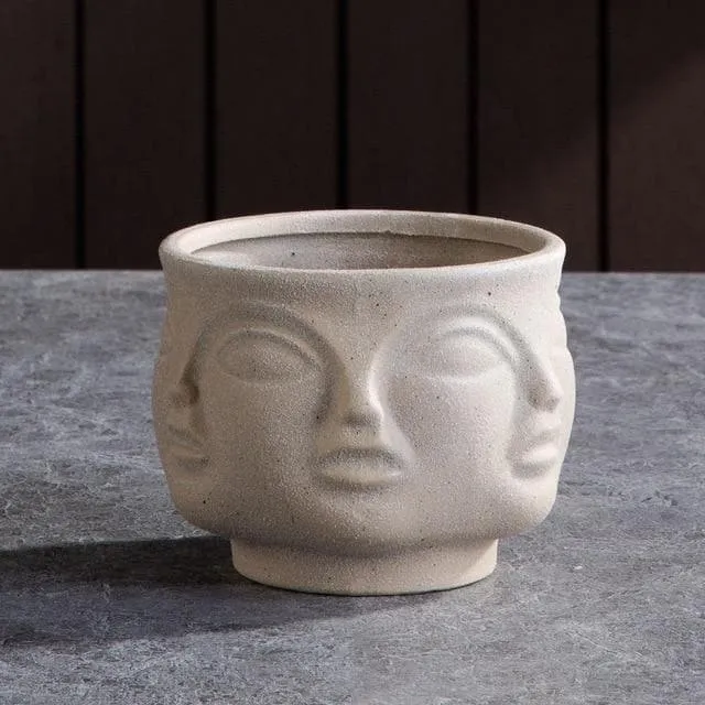 Visage Clay Ceramic Planters & Vases