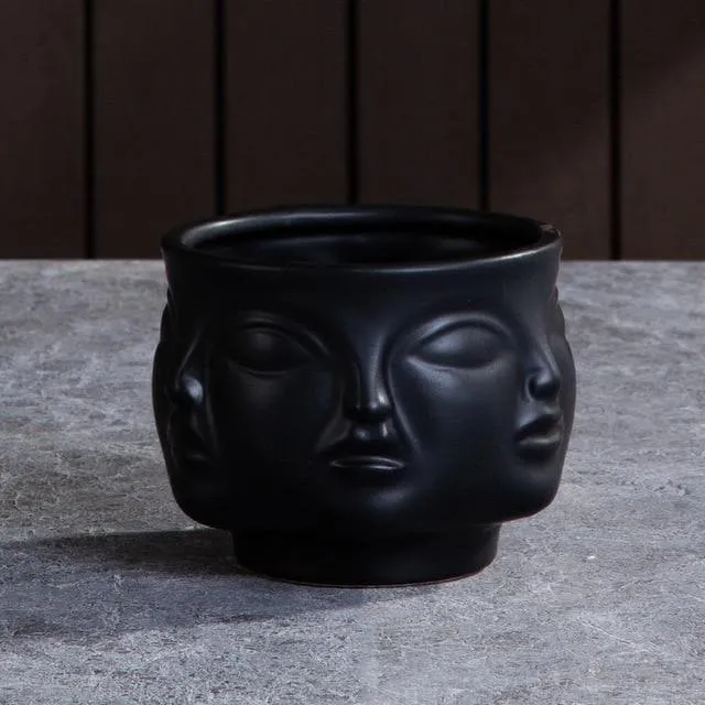 Visage Clay Ceramic Planters & Vases