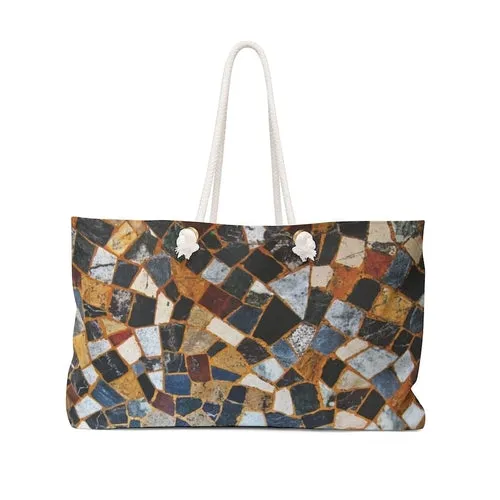 Weekender Tote Bag, Mosaic Multicolor Illustration