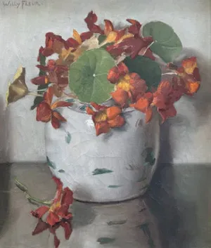 Willy Fleur, A flower still life with East Indian Cherry