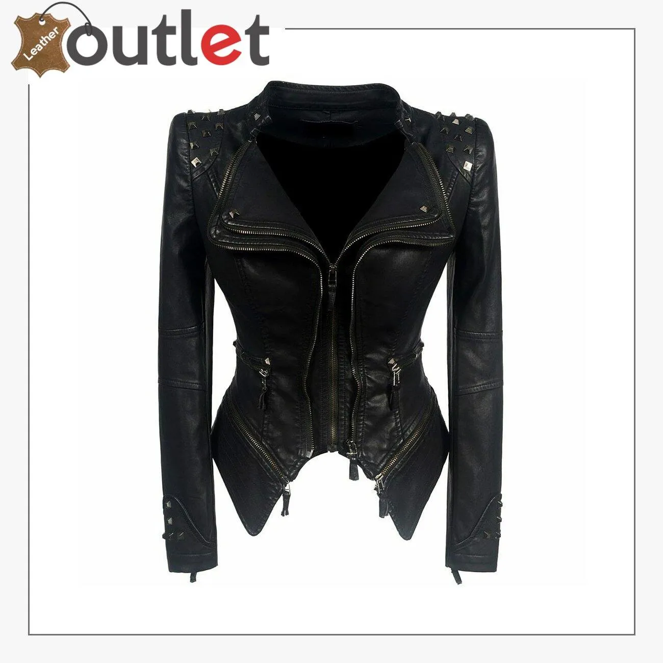 Winter Motorcycle Pure leather Jacket Women