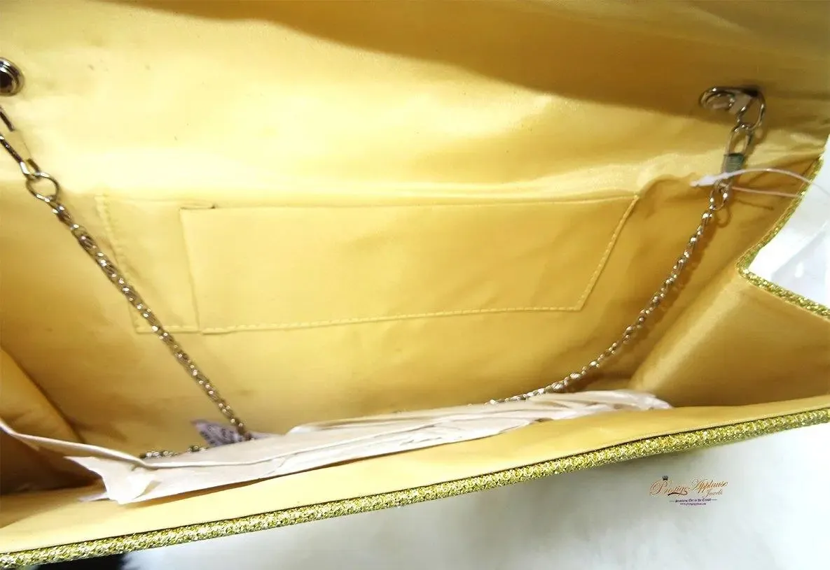 Women Envelope Clutch Bag gold sparkly clutch purse Wedding Evening Handbag