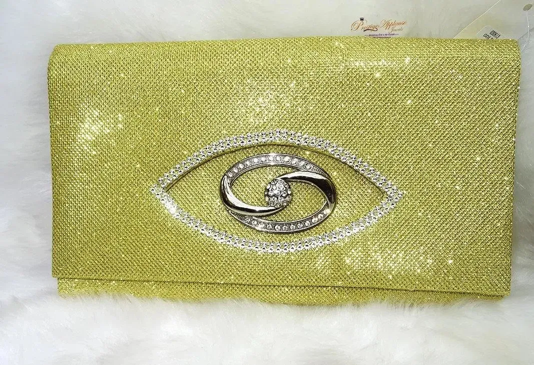 Women Envelope Clutch Bag gold sparkly clutch purse Wedding Evening Handbag