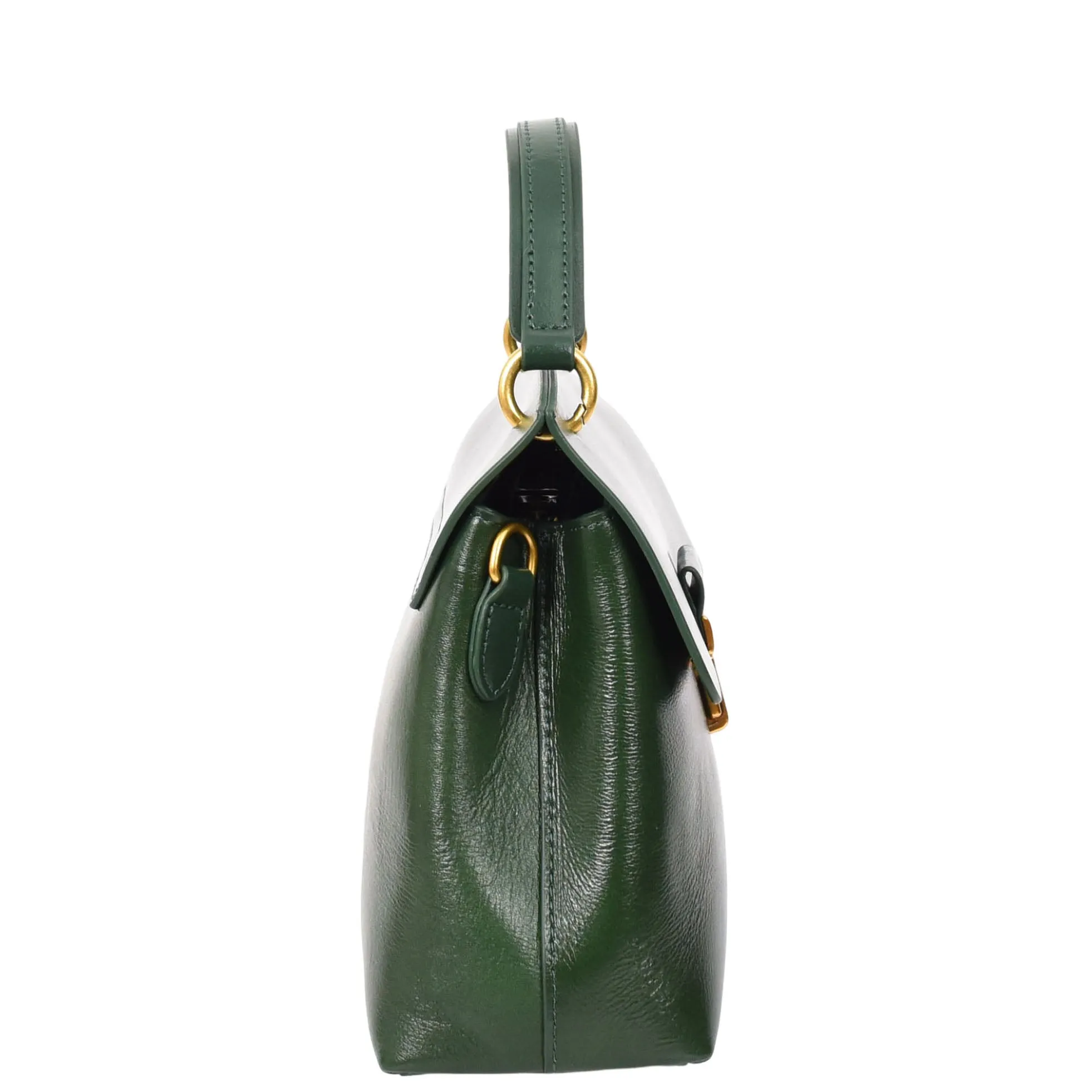 Womens Real Leather Handbag Small Evening Outgoing Fashion Tote Bag A776 Green