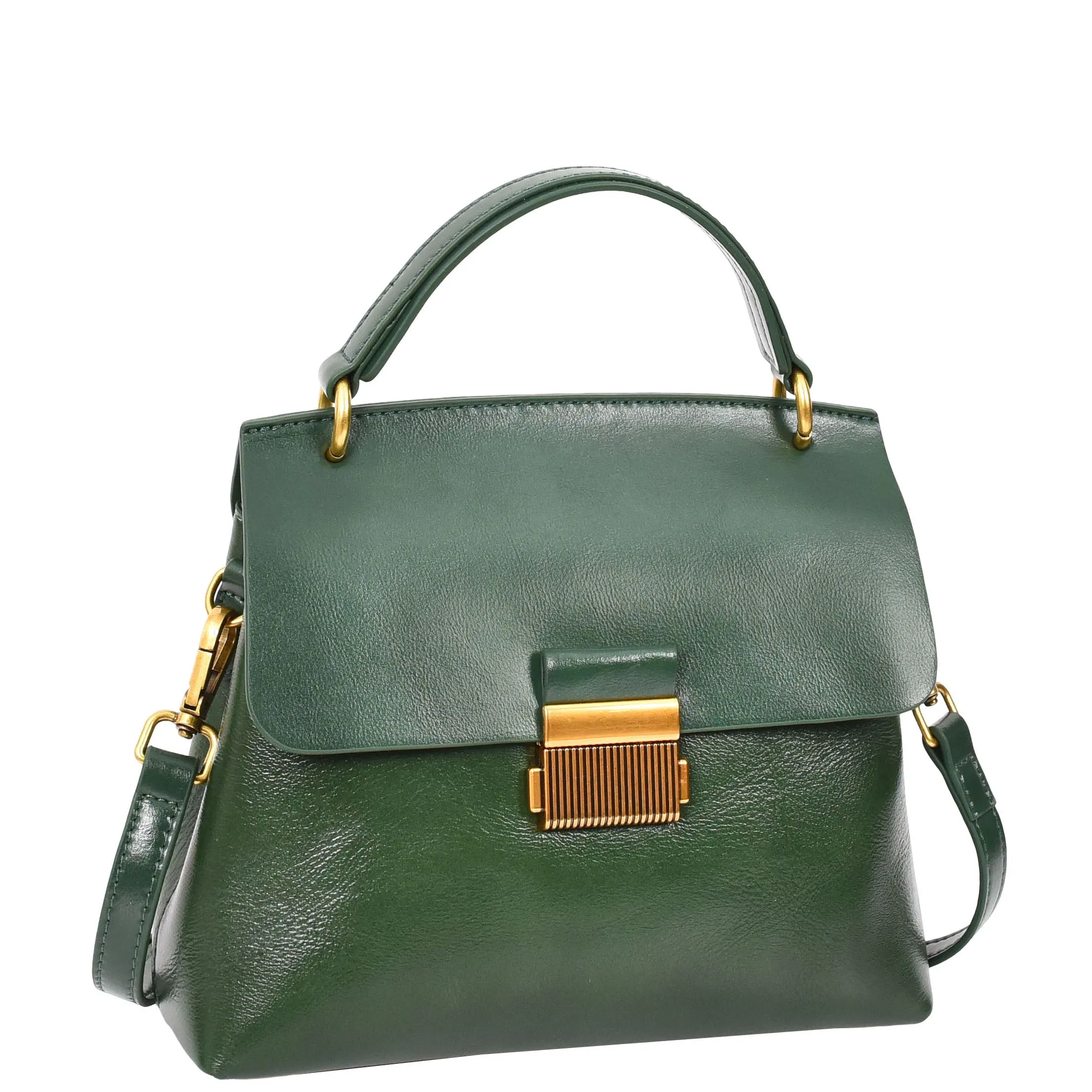 Womens Real Leather Handbag Small Evening Outgoing Fashion Tote Bag A776 Green